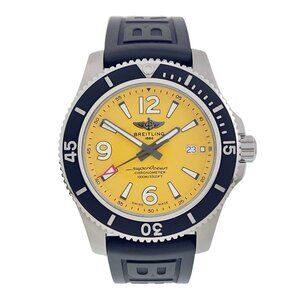 Breitling Superocean Steel Yellow Dial 44mm Automatic Men's Watch A17367